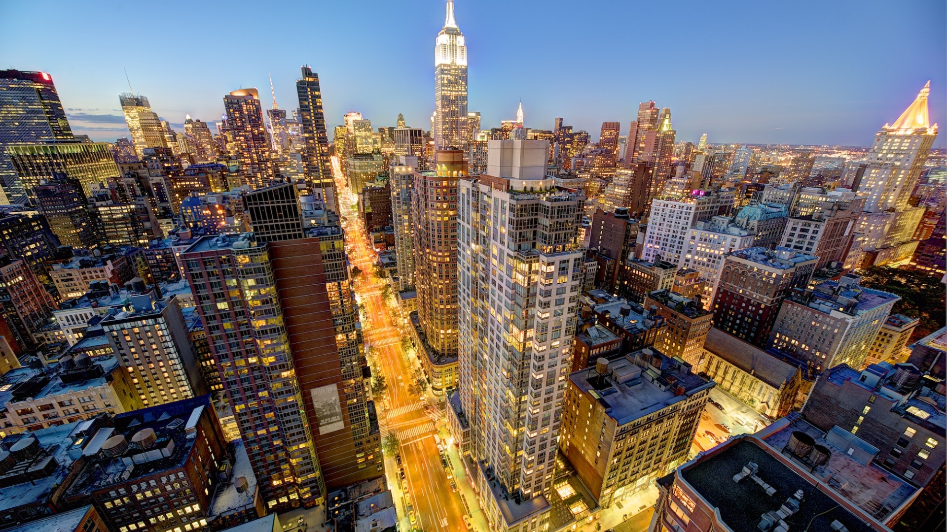 aerial of city buildings
